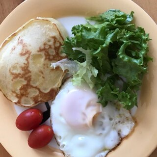 パンケーキの朝ごはんプレート